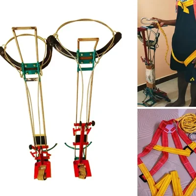 Stainless Steel Coconut Tree Climber With Harness 150 kg Weighting Capacity (Max) for Climbing Coconut Tree